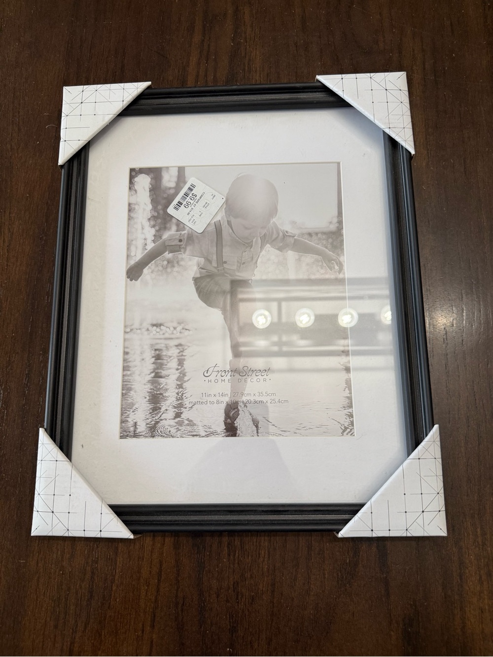 Black Picture Frame with White Mat -